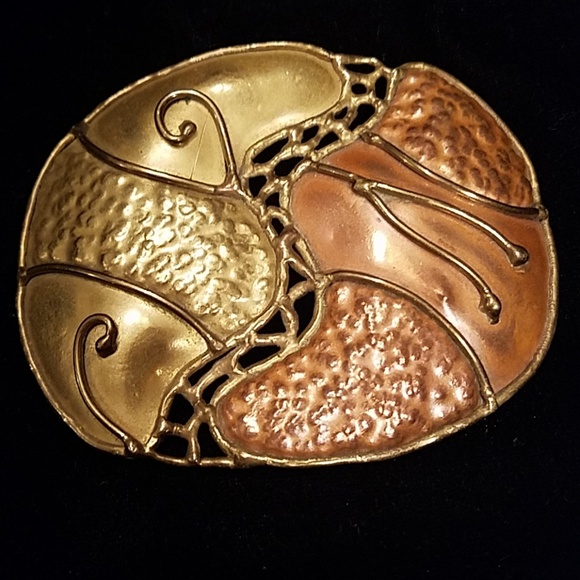 Vintage Artisan Belt Buckle and Necklace - Picture 4 of 6